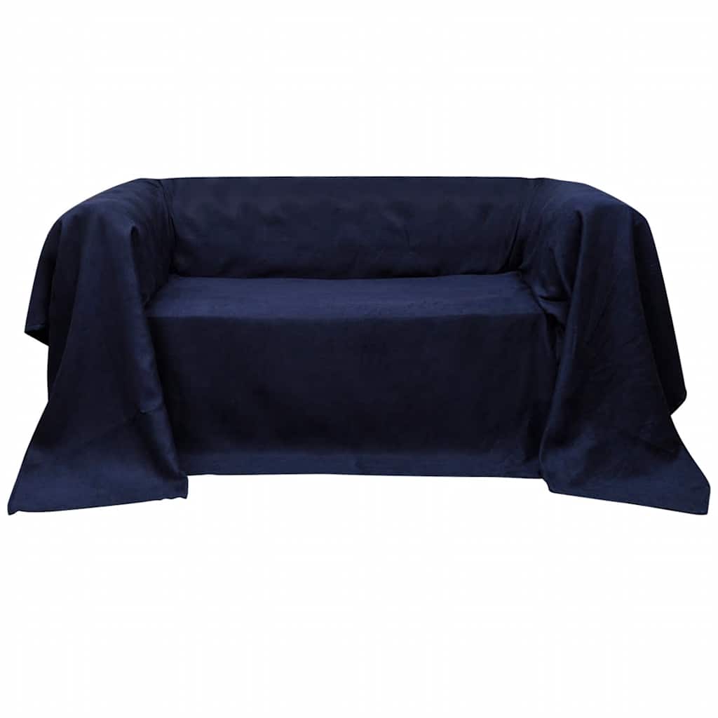 vidaXL Mikrokuitu Sohvan Suojapäällinen Laivaston Sininen 210 x 280 cm