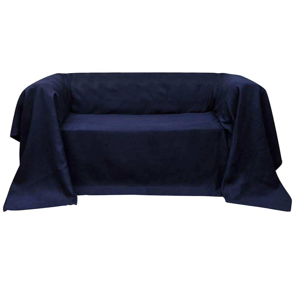 vidaXL Mikrokuitu Sohvan Suojapäällinen Laivastonsininen 140 x 210 cm